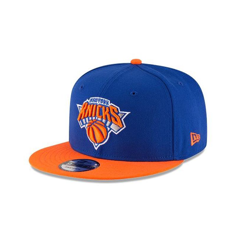 NBA New York Knicks Two Tone 9Fifty Snapback (AIN8552) - Blue New Era Caps